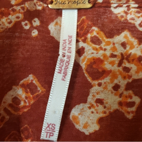 Free People Cotton Button Down Blouse - Picture 3 of 8